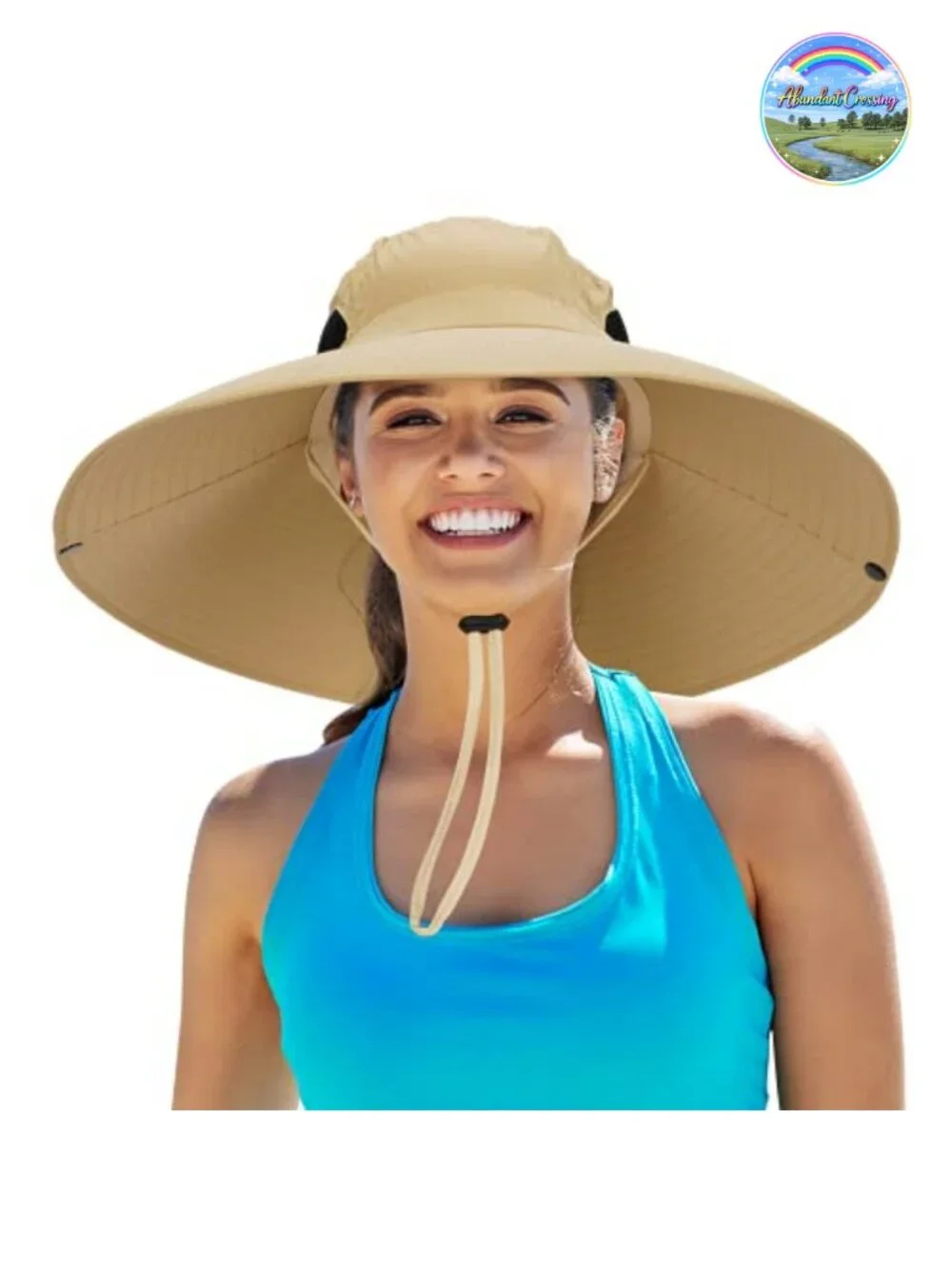 Women's UPF 50 Waterproof Wide Brim Sun Hat for Fishing Hiking Camping